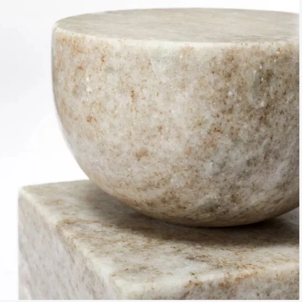 Modern Marble Figural Beige - Threshold designed with Studio McGee
